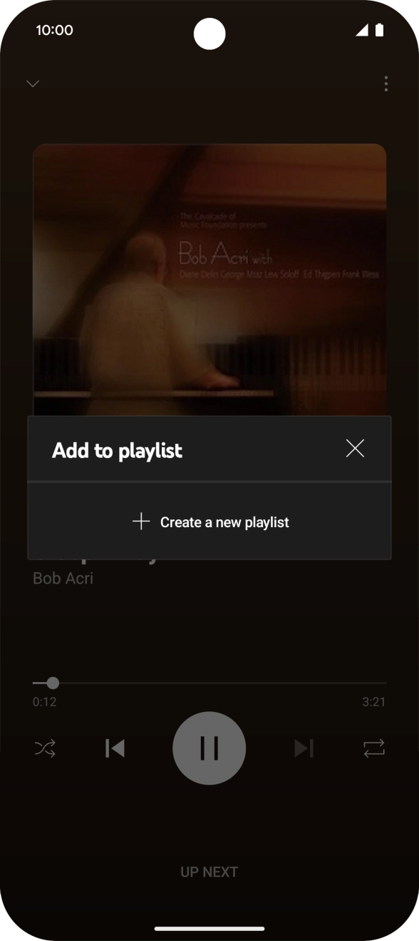 Press Create a new playlist. Press Create a new playlist.