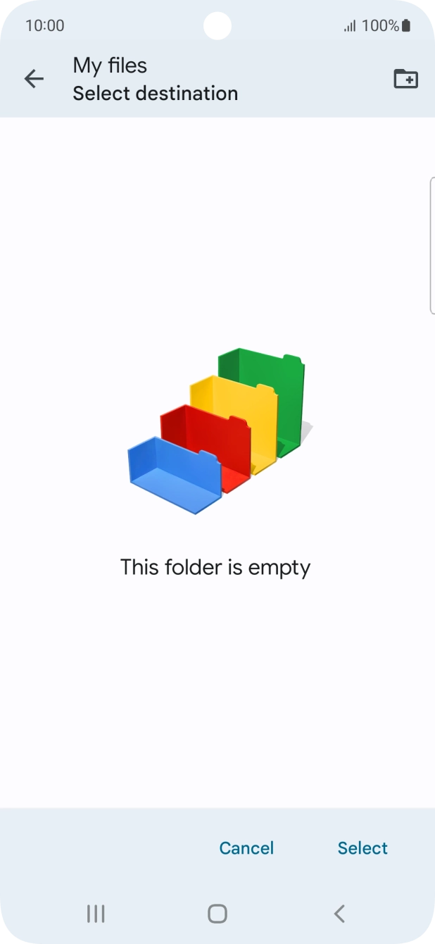 To create a new folder, press the new folder icon and follow the instructions on the screen to create a new folder. To create a new folder, press the new folder icon and follow the instructions on the screen to create a new folder.