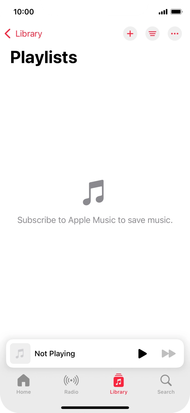 Press the new playlist icon. Press the new playlist icon.