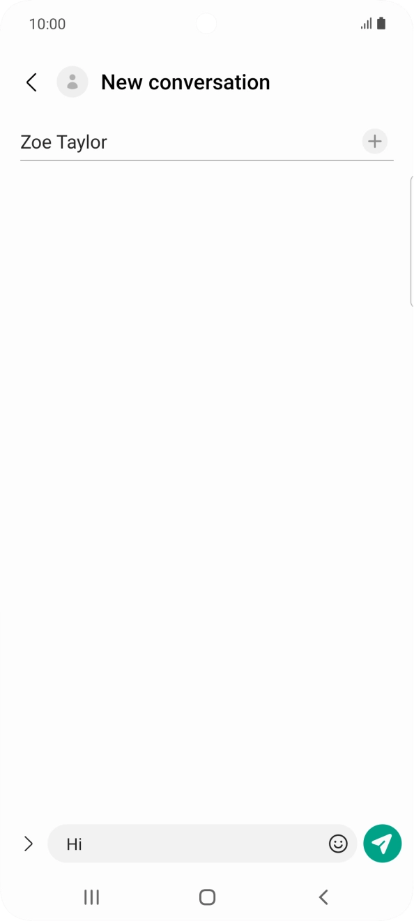 Press the send icon when you've finished your text message.