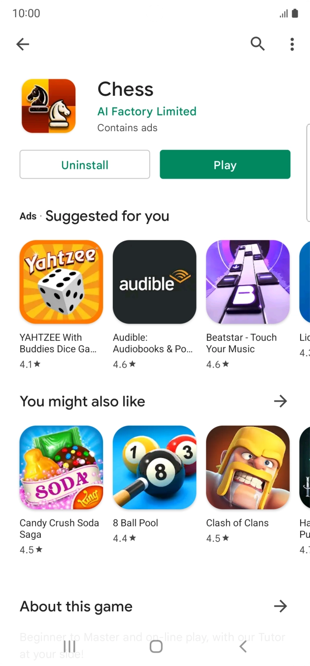 Press the Home key to return to the home screen.