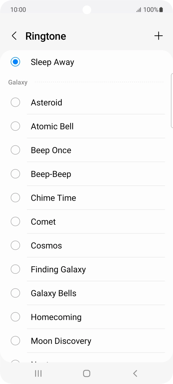 Press the Home key to return to the home screen.