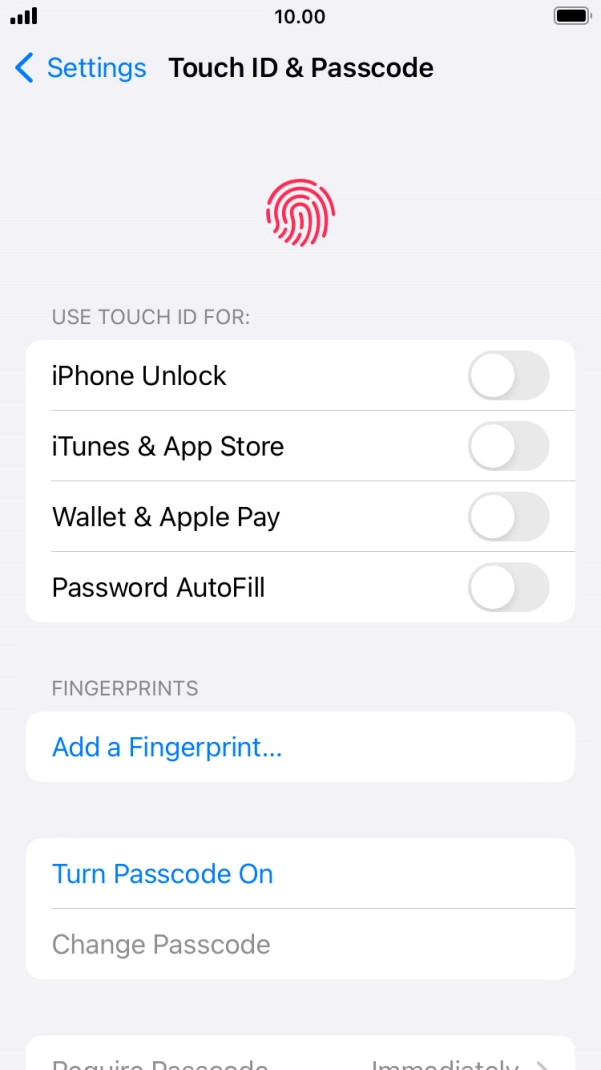 Press Turn Passcode On and key in a lock code of your own choice twice. Press Turn Passcode On and key in a lock code of your own choice twice.