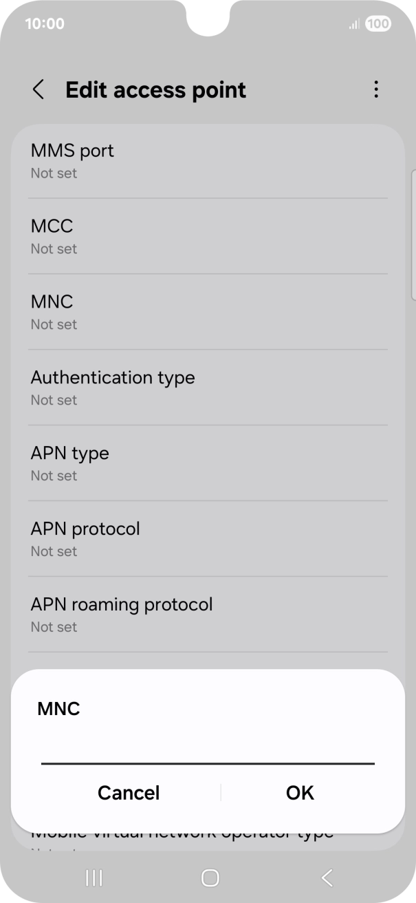 Key in 10 and press OK.