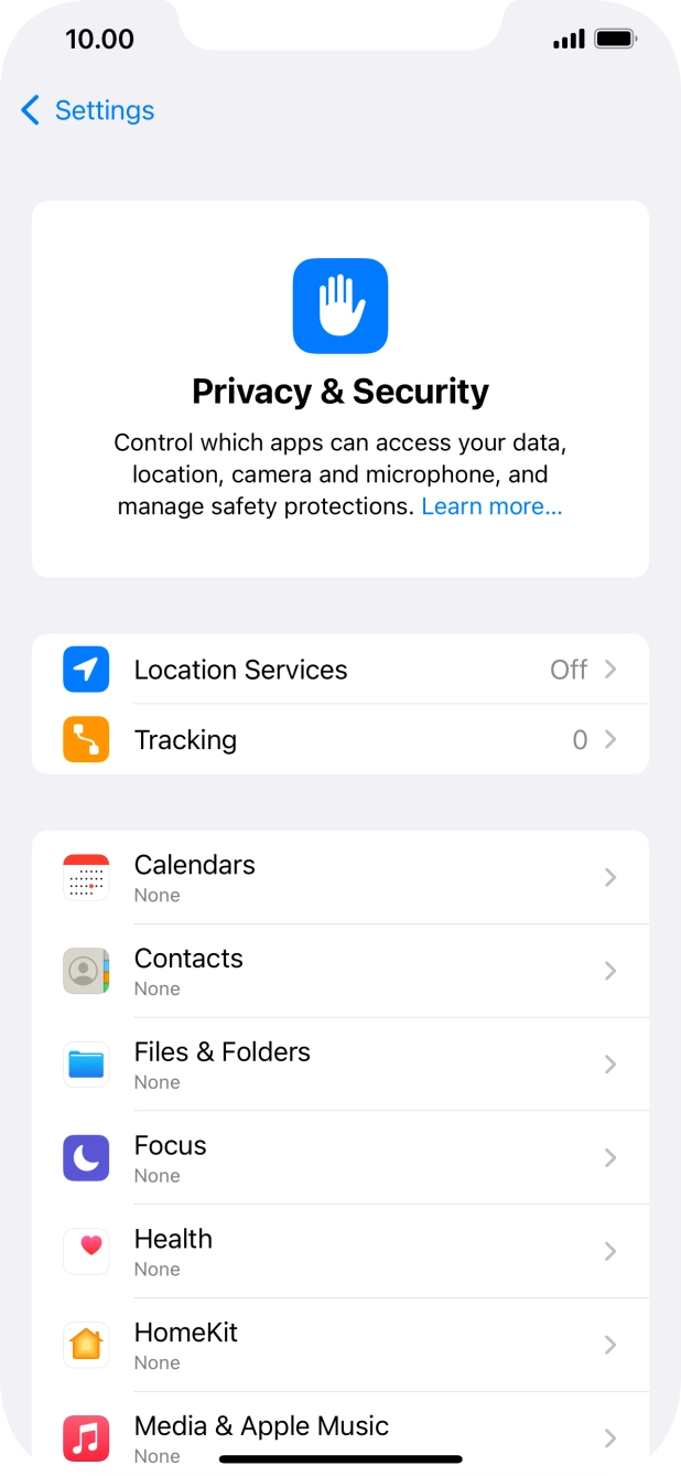 Press Location Services. Press Location Services.