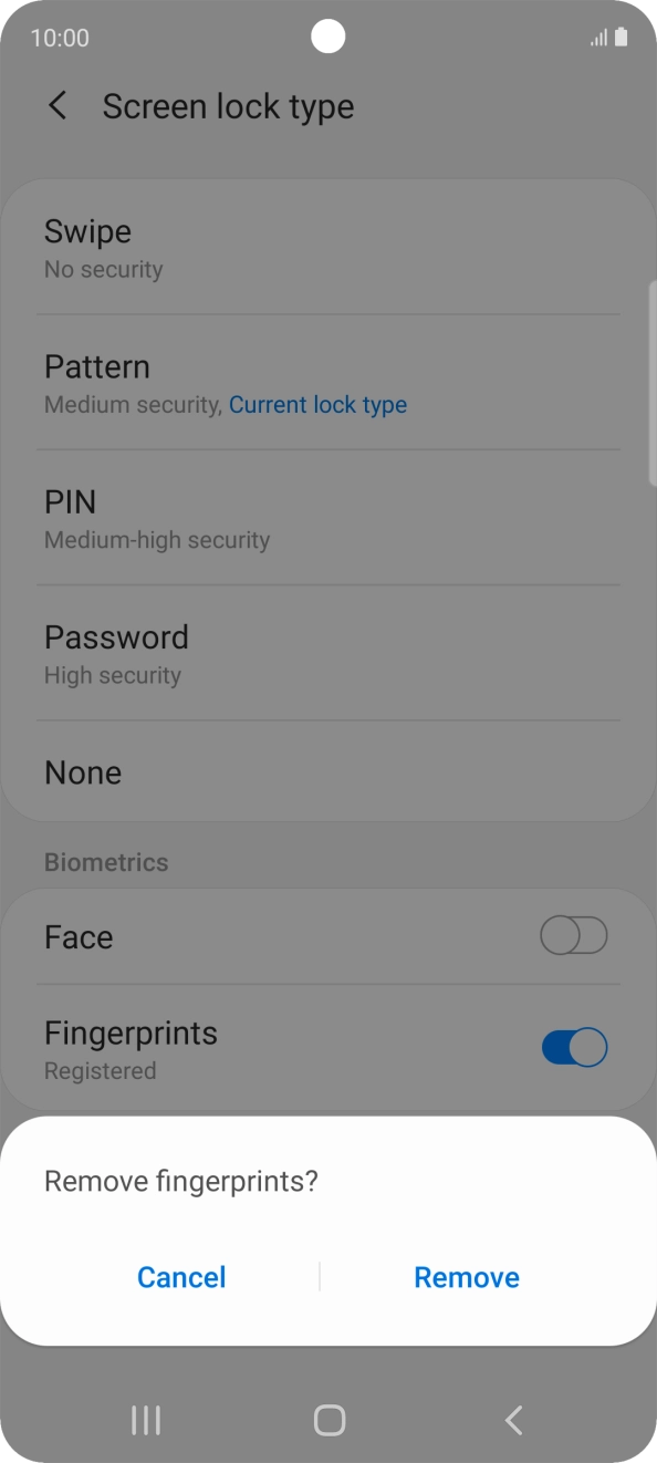 Press Remove. Press Remove.