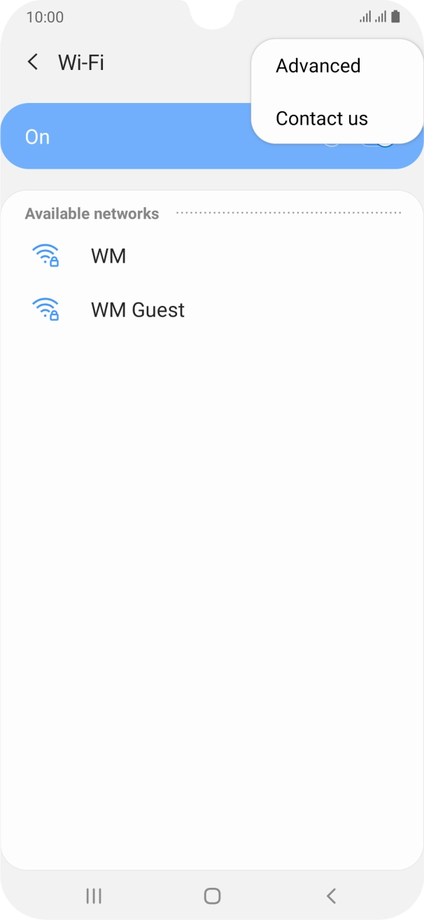 Press Advanced. Press Advanced.