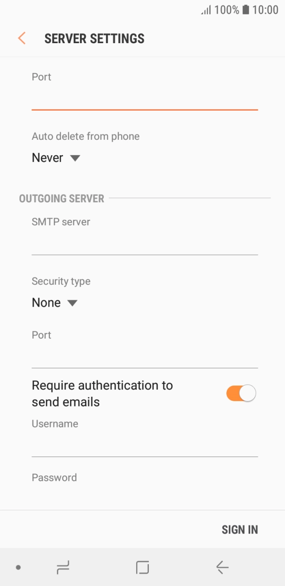 Press the drop down list below 'Auto delete from phone'. Press the drop down list below 'Auto delete from phone'.