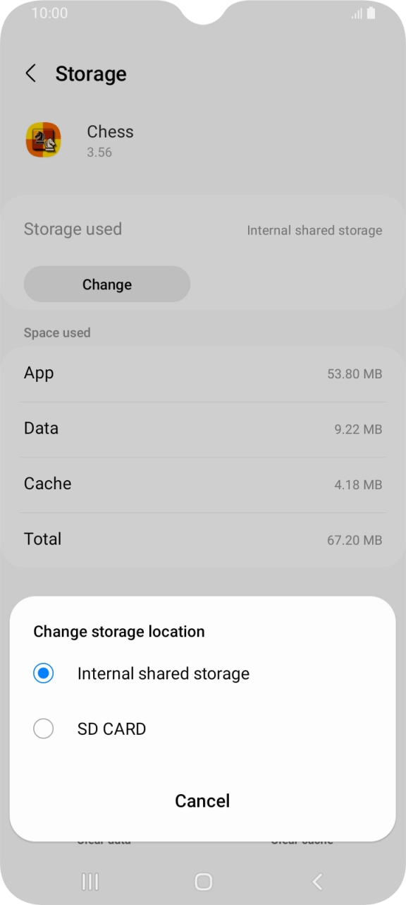 Press the name of the memory card.