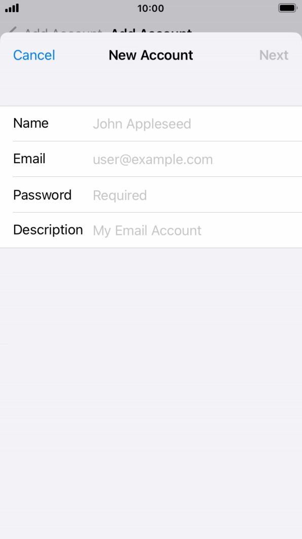 Press Name and key in the required sender name. Press Name and key in the required sender name.