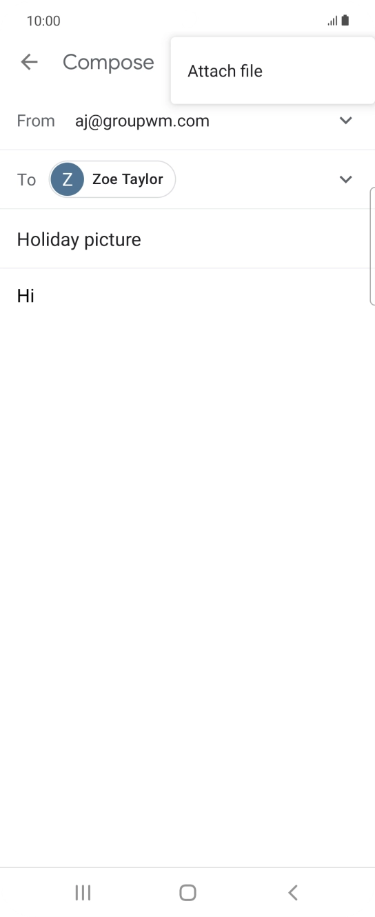Press Attach file and go to the required folder. Press Attach file and go to the required folder.