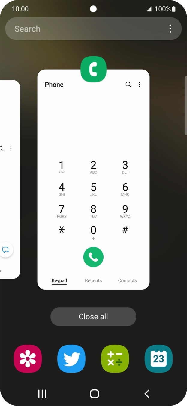 To end one running application, slide your finger upwards on the required application. To end one running application, slide your finger upwards on the required application.