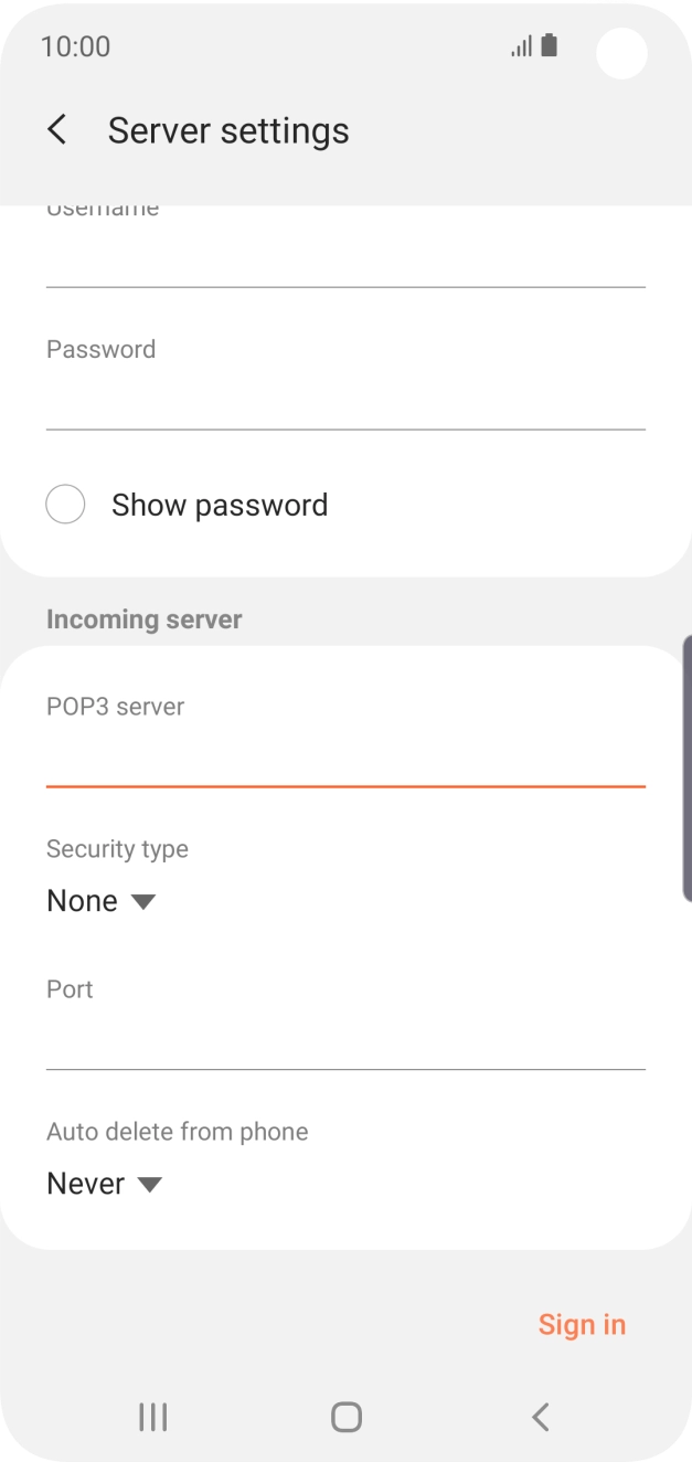 Press the drop down list below 'Security type'.