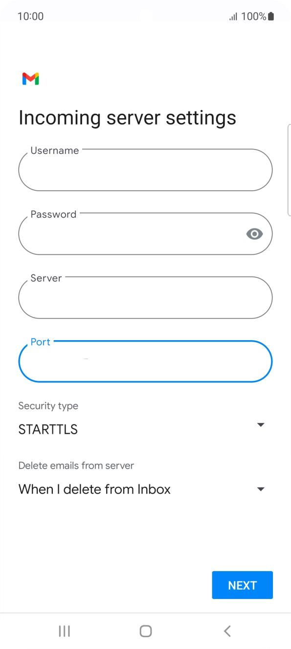 Press the drop down list below 'Security type'. Press the drop down list below 'Security type'.