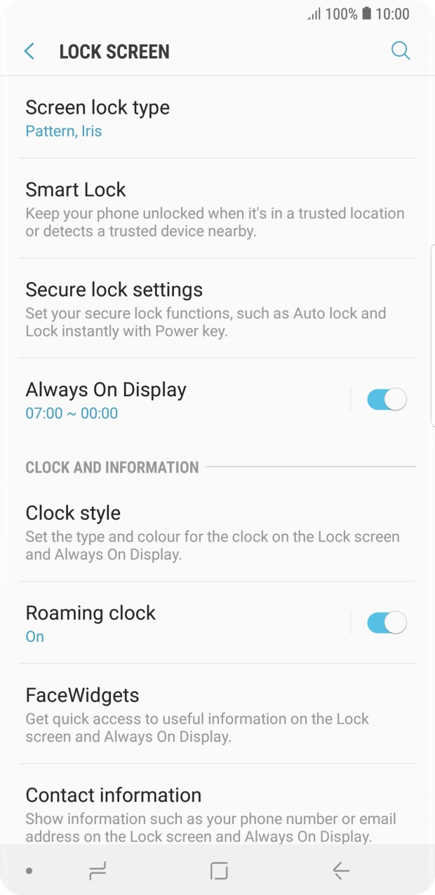 Press Screen lock type and key in the additional phone lock code you created earlier.