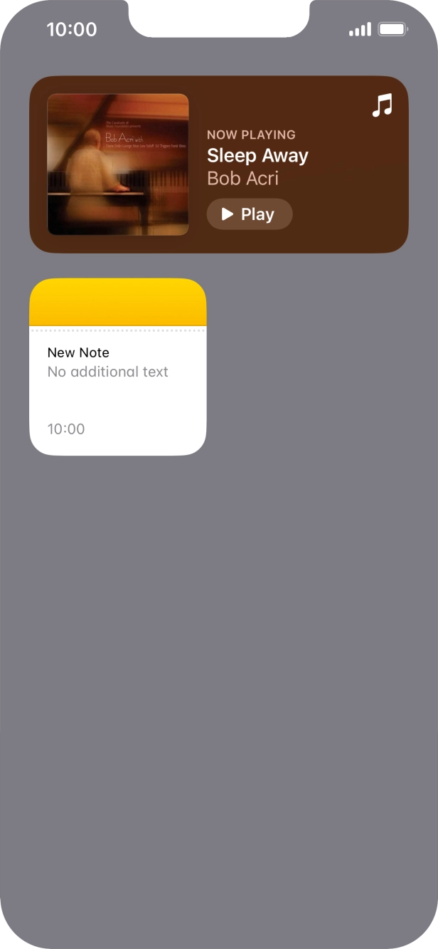 Press and hold the required Widget Stack. Press and hold the required Widget Stack.