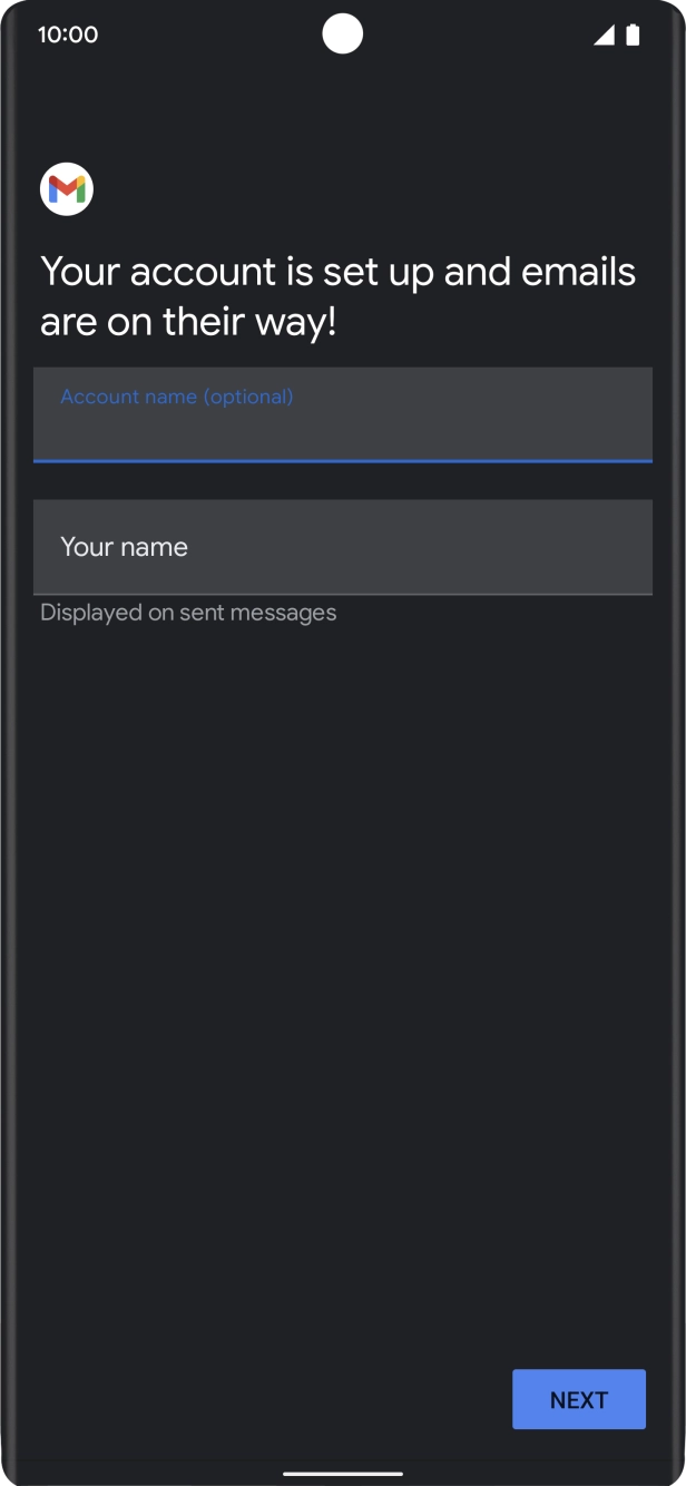 Press Your name and key in the required sender name. Press Your name and key in the required sender name.