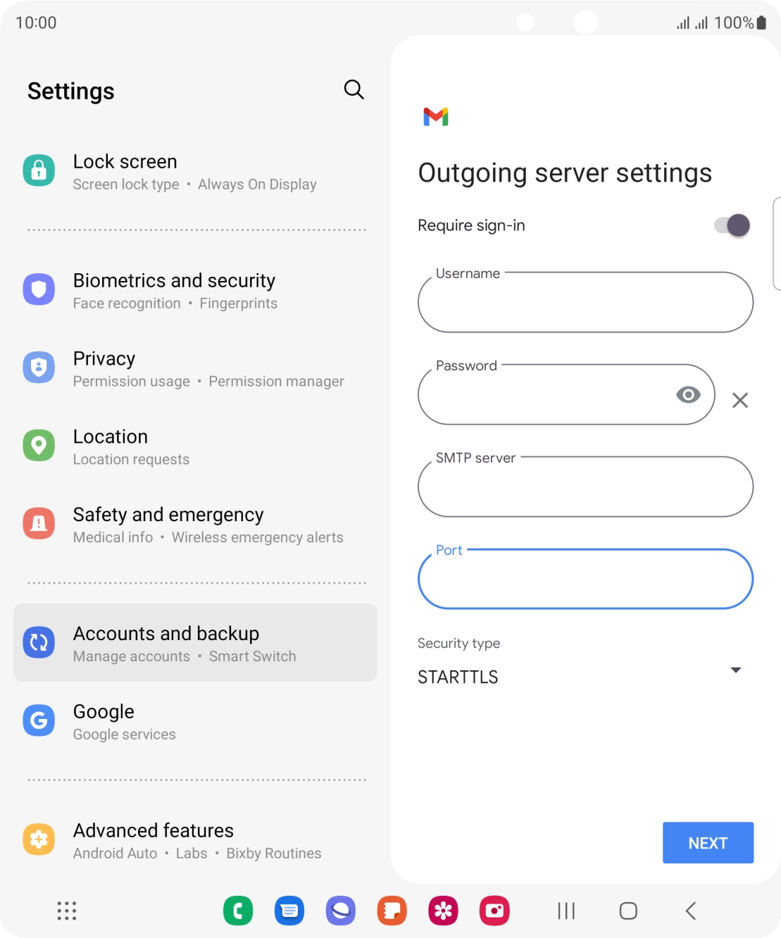 Press the drop down list below 'Security type'. Press the drop down list below 'Security type'.
