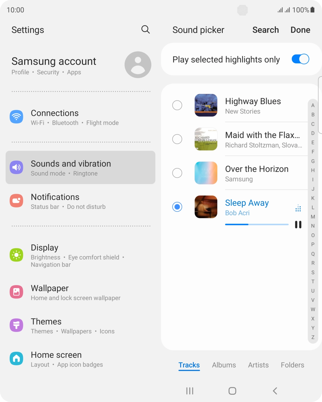 Once you've found a ring tone you like, press Done.
