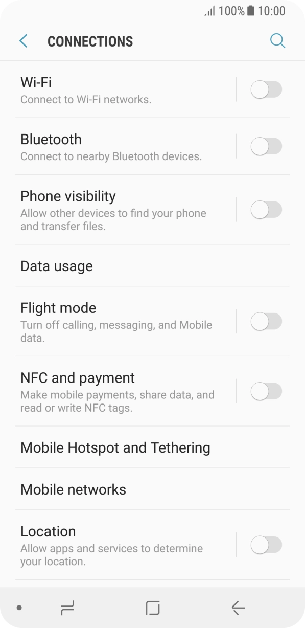 Press Mobile networks.