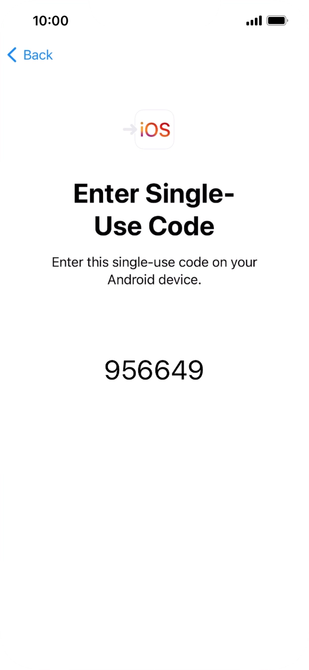 Follow the instructions on the screen and in the 'Move to iOS' app to transfer the content from the Android phone to your phone and set up your phone and prepare it for use.