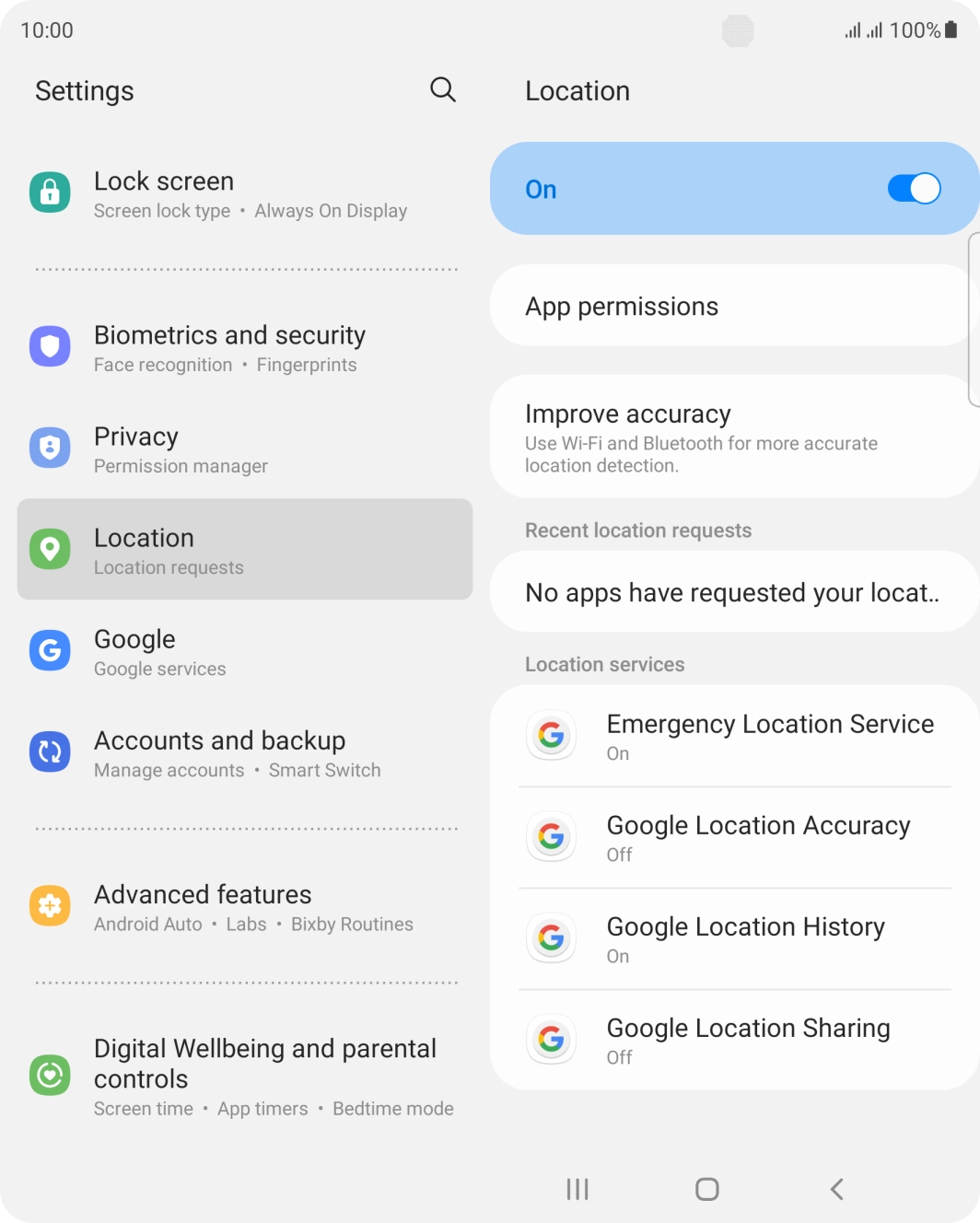 Press App permissions. Press App permissions.