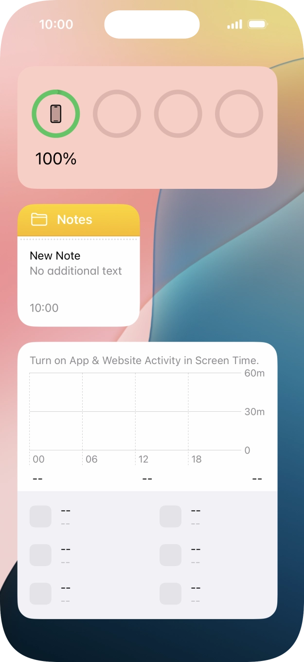 Press and hold the required Widget Stack.
