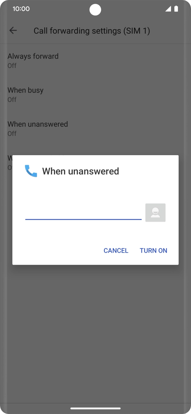 Key in 901 and press TURN ON.