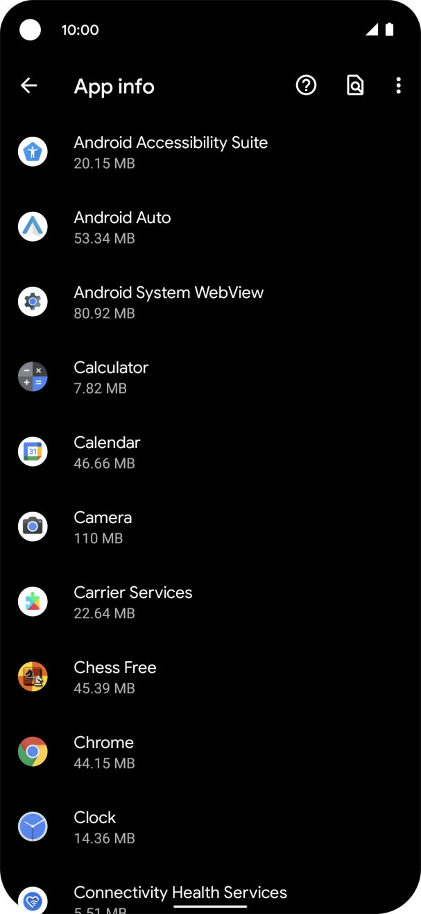 Press the required app. Press the required app.