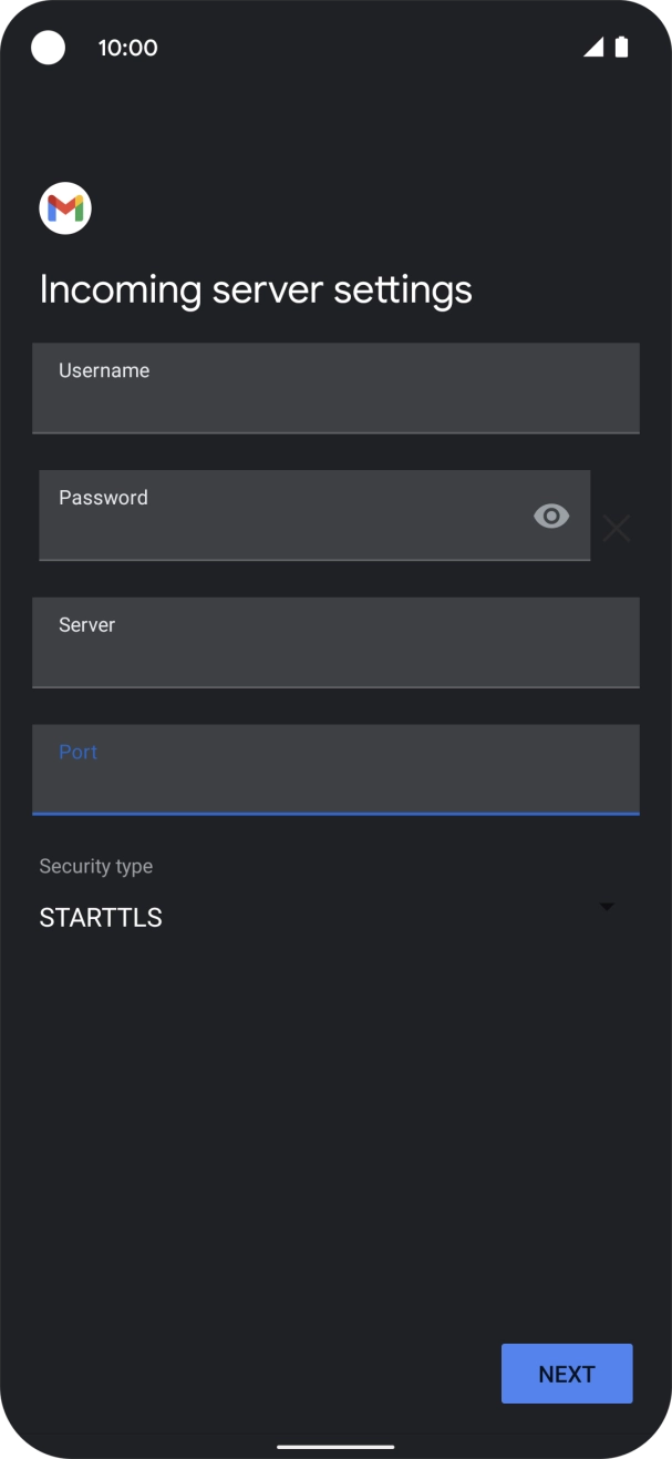 Press the drop down list below 'Security type'. Press the drop down list below 'Security type'.