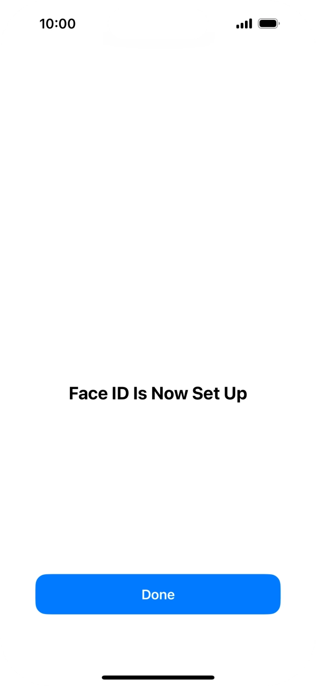 Press Done. If you haven't previously selected a lock code, key in a code of your own choice twice.