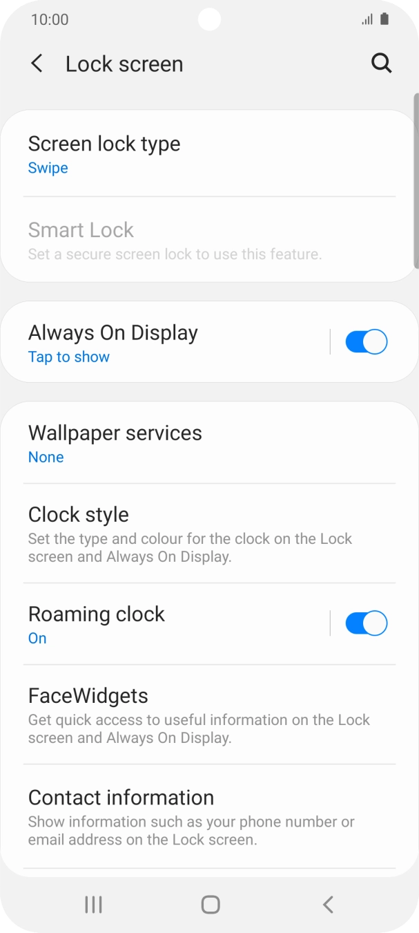 Press Screen lock type.
