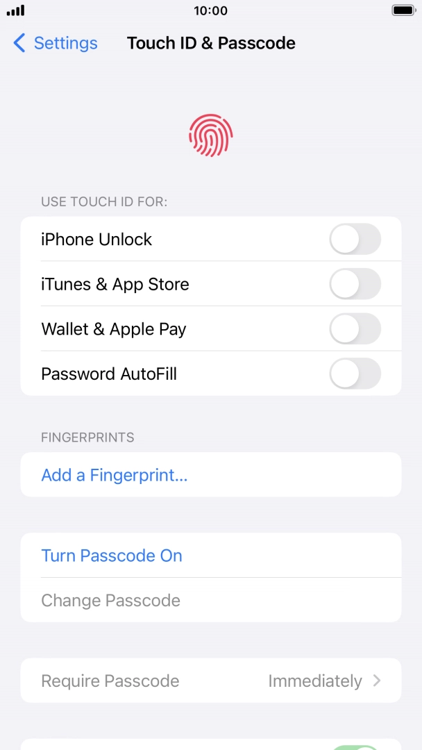 Press Turn Passcode On and key in a phone lock code of your own choice twice. Press Turn Passcode On and key in a phone lock code of your own choice twice.