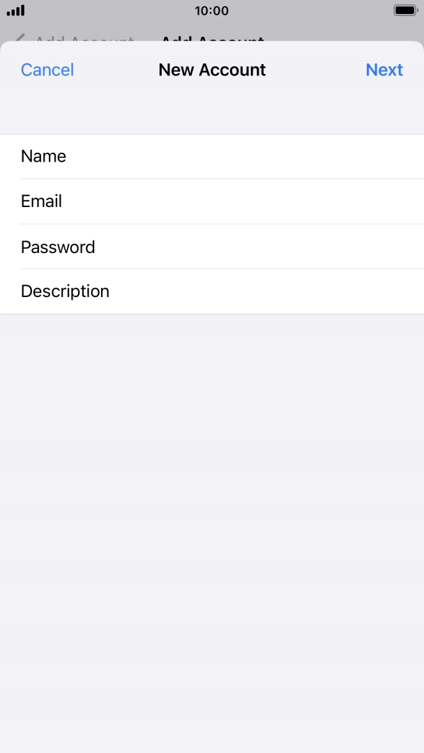 Press Description and key in the required name. Press Description and key in the required name.