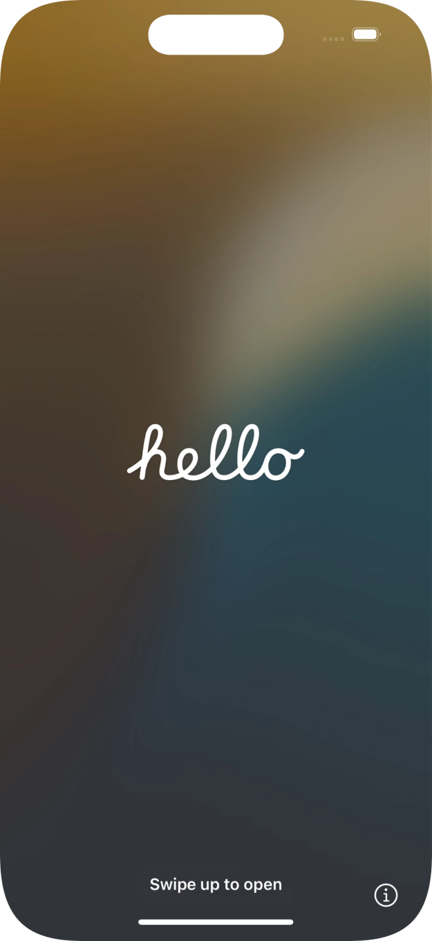 Slide your finger upwards starting from the bottom of the screen.