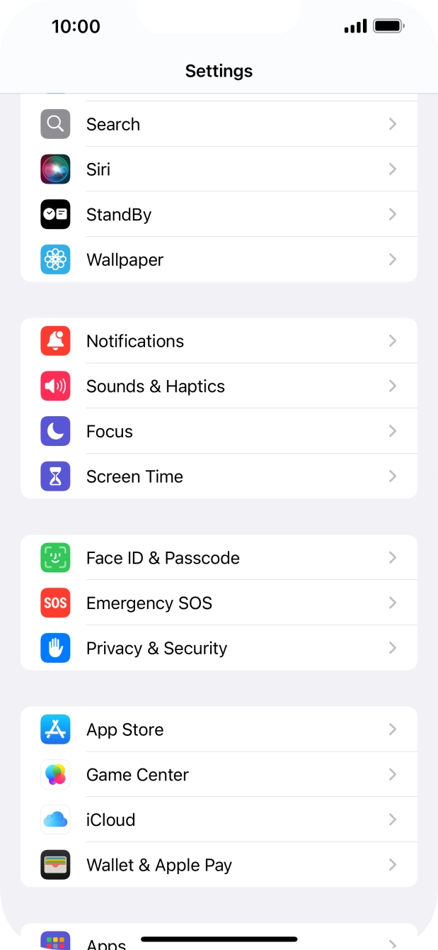 Press Privacy & Security.