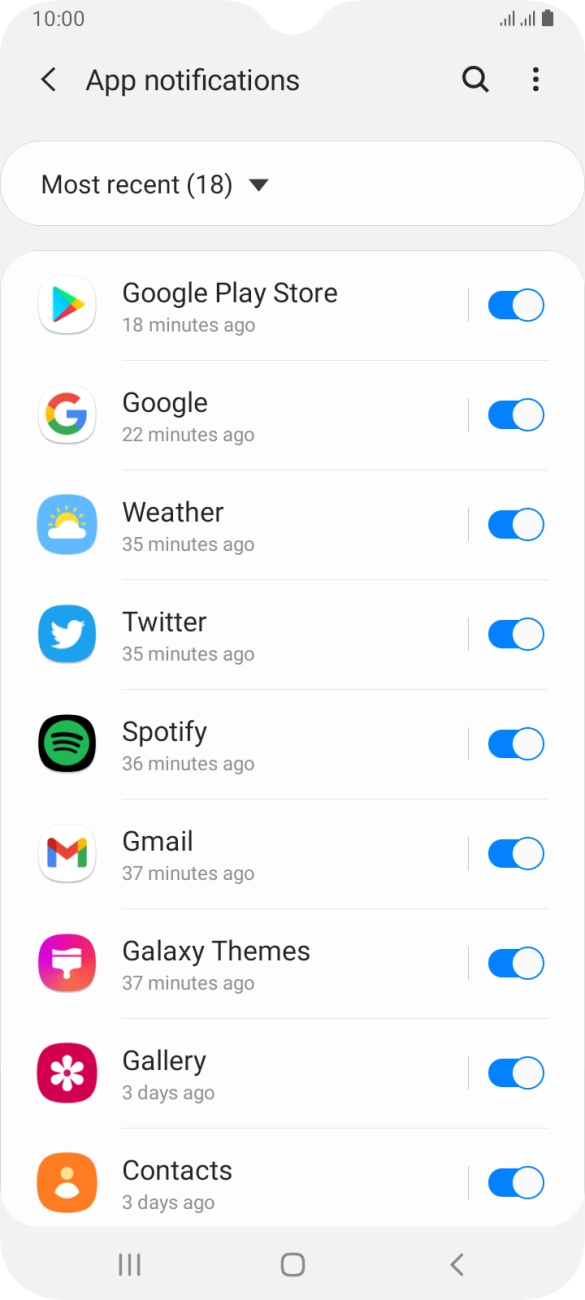 Press the drop down list.