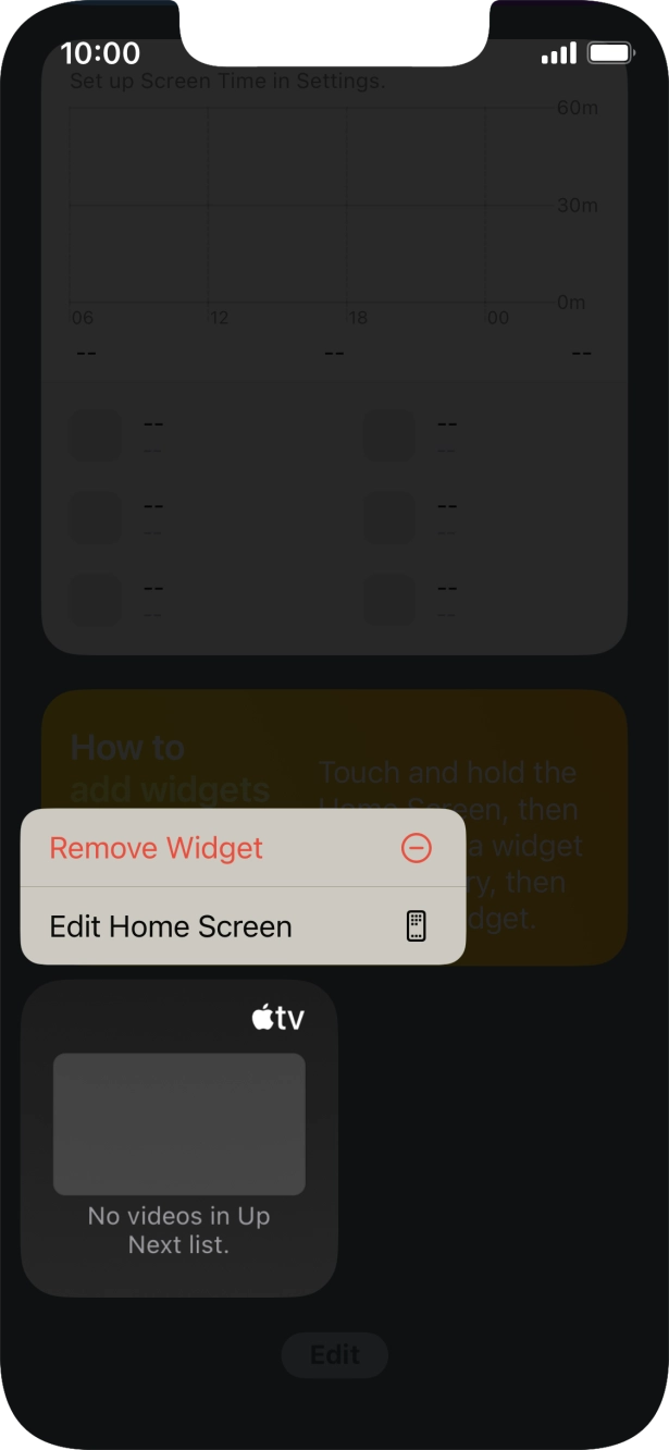 Press Remove Widget. Press Remove Widget.