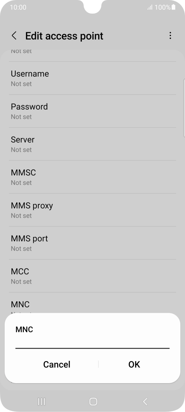 Key in 10 and press OK. Key in 10 and press OK.