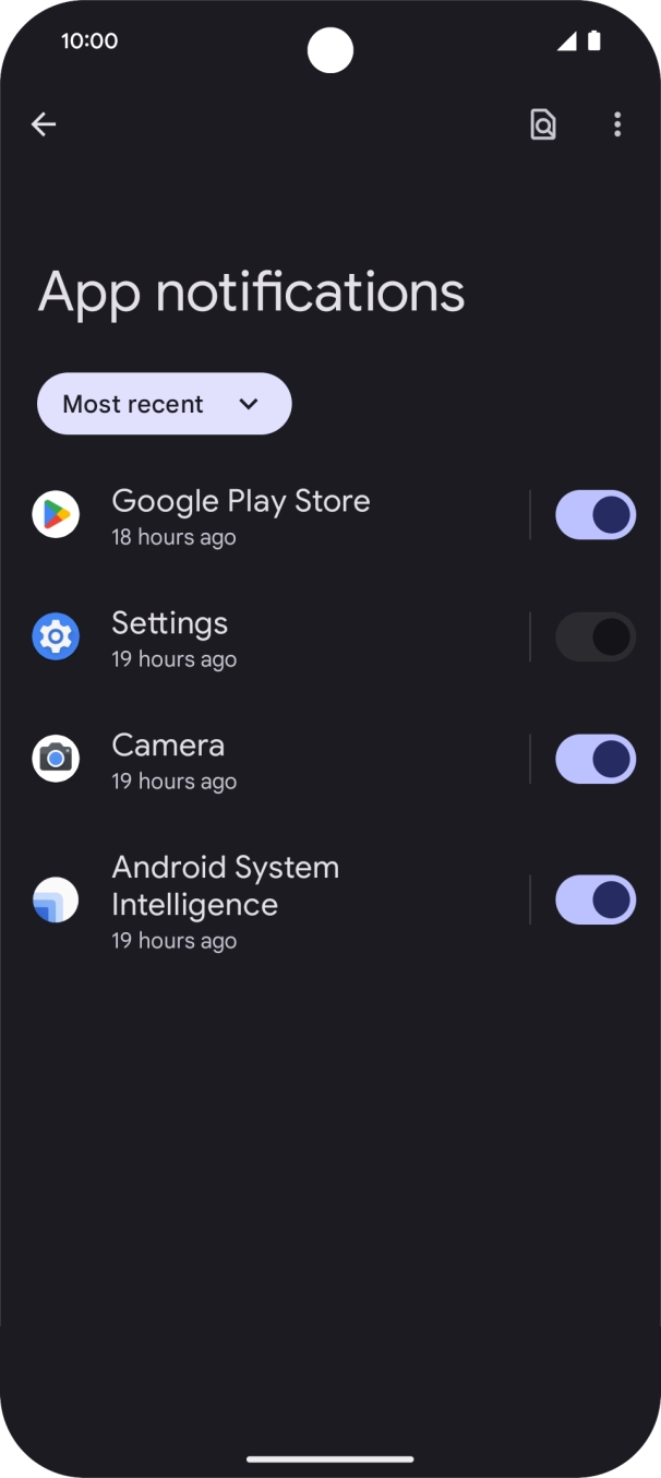 Press the drop down list. Press the drop down list.