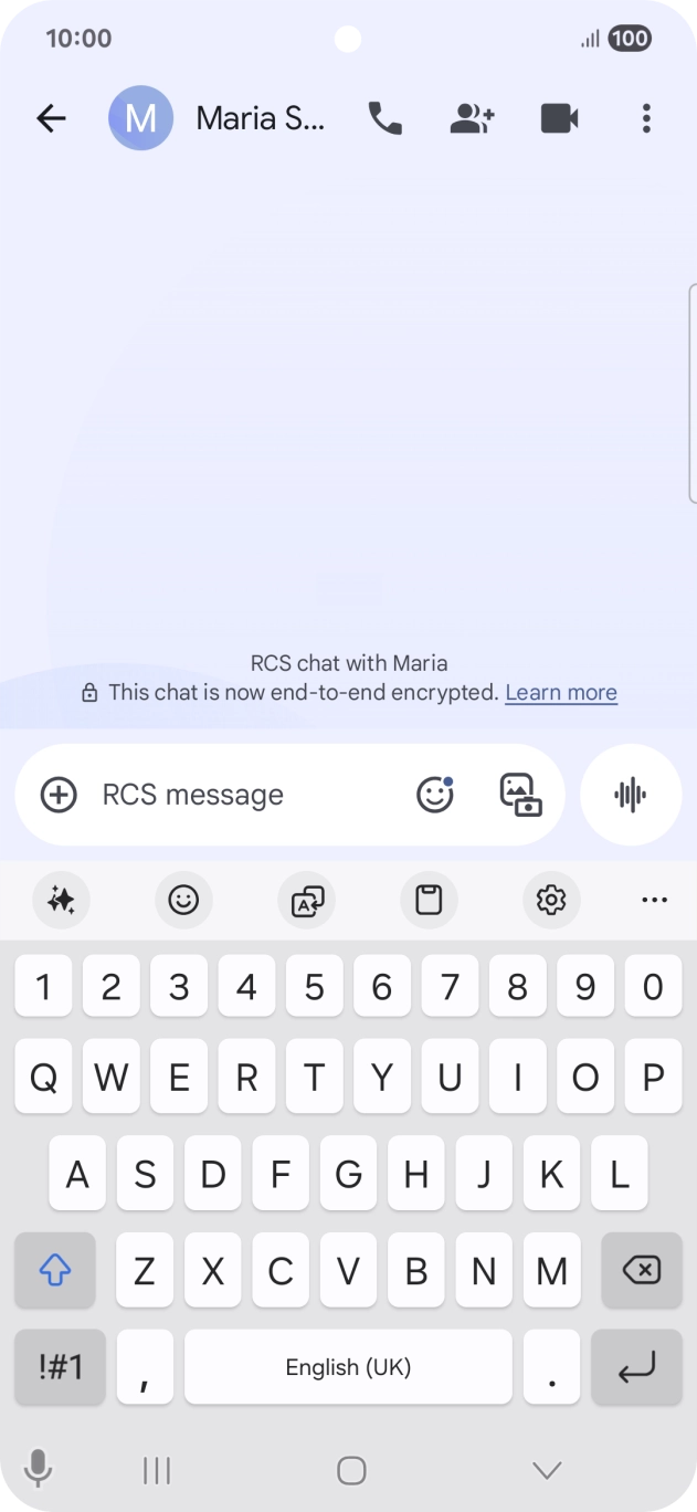 Select an existing conversation or create a new message and press the AI icon.