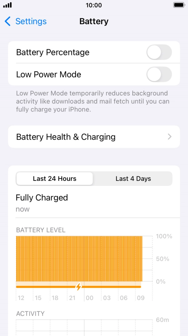 Press Battery Health & Charging.