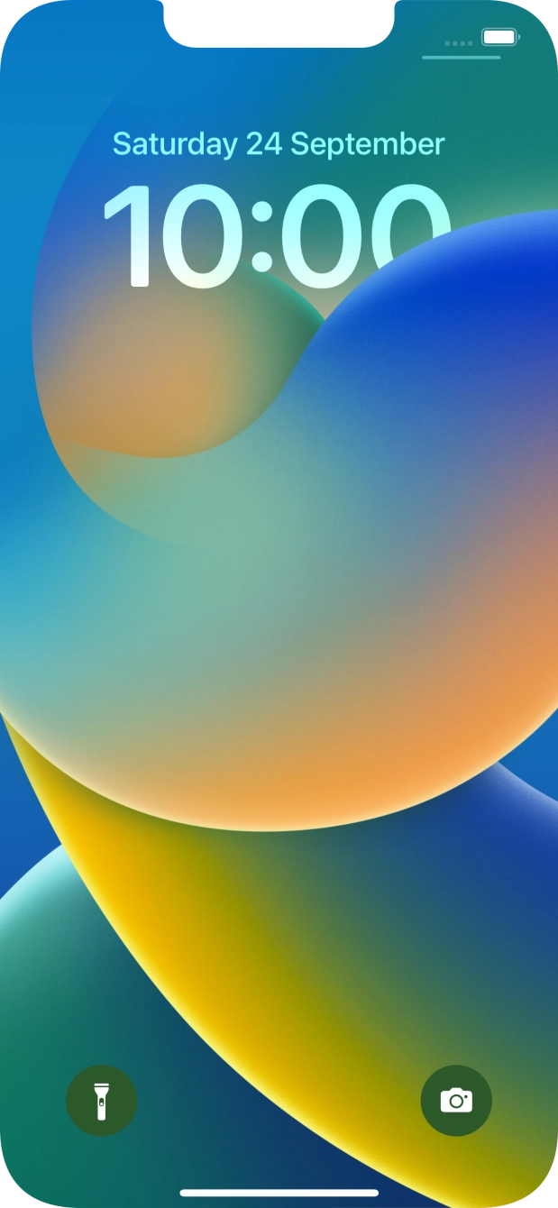 Slide your finger upwards starting from the bottom of the screen.