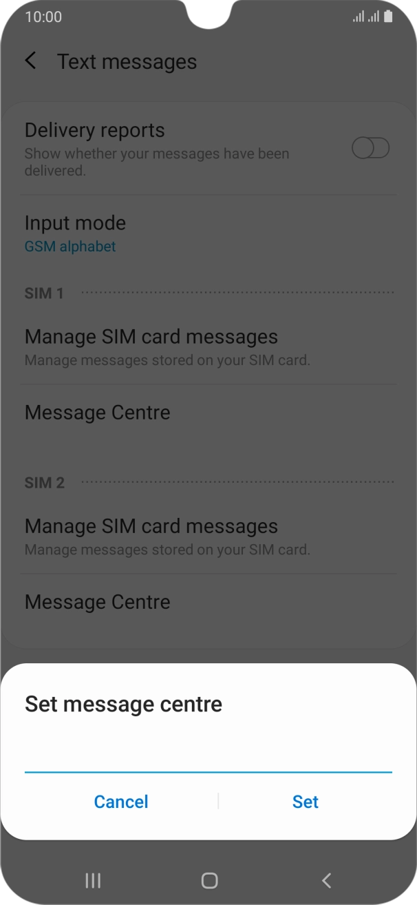 Key in +447802000332 and press Set.