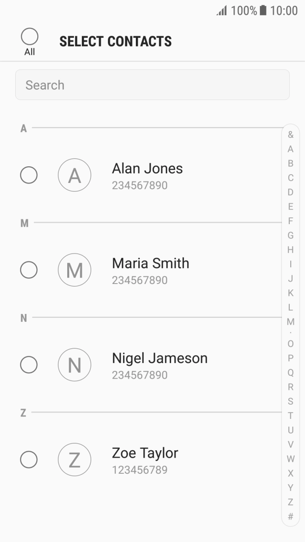 Press the field above 'All'.