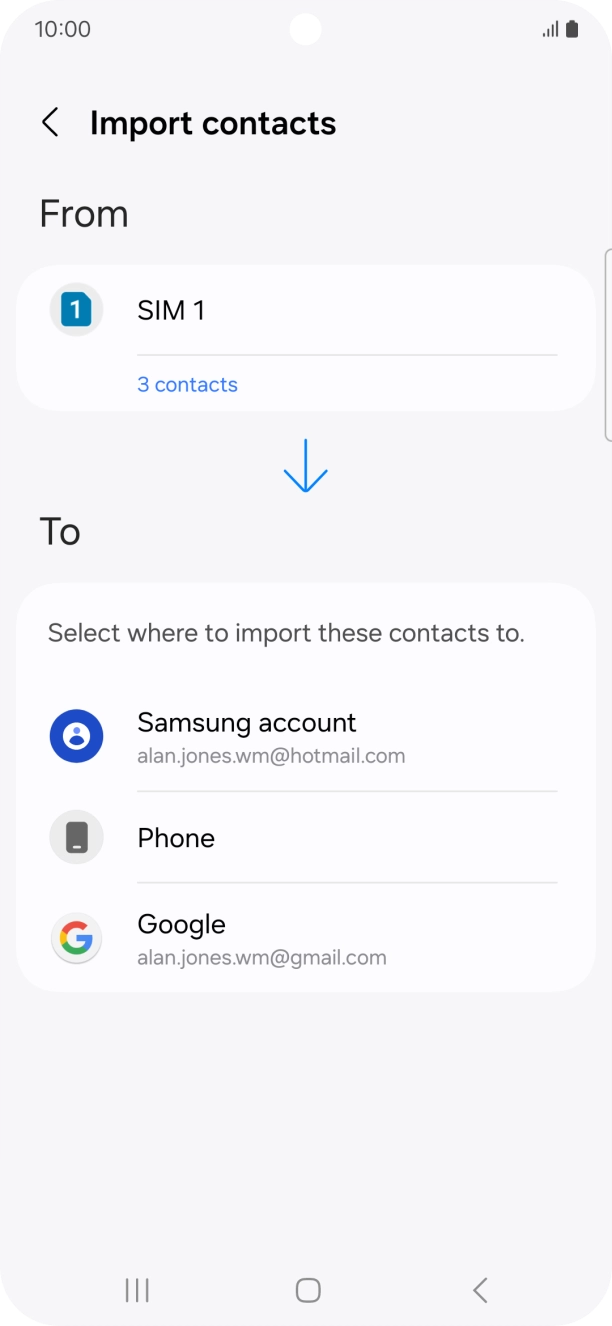 Press the required Google account. Press the required Google account.