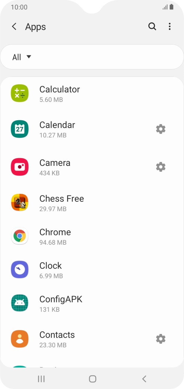 Press the required app.