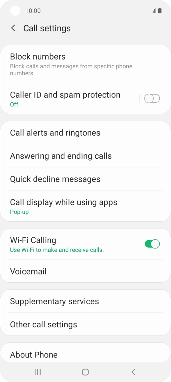 Press the Home key to return to the home screen.