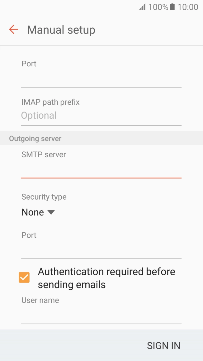 Press the drop down list below 'Security type'. Press the drop down list below 'Security type'.