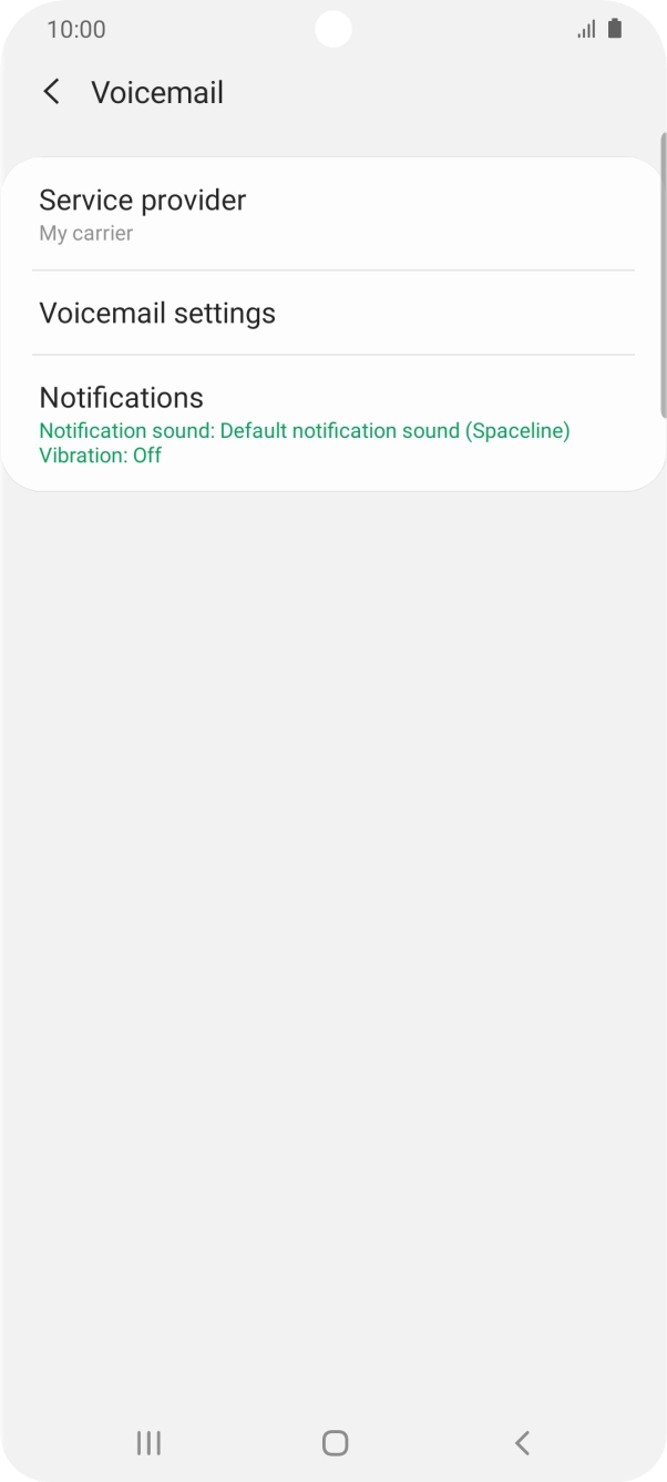 Press Voicemail settings.